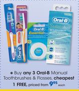 Oral-B Manual Toothbrushes And Flosses-Each