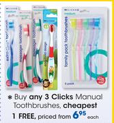Clicks Manual Toothbrushes-Each