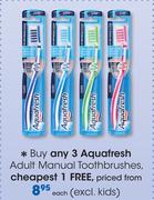 Aquafresh Adult Manual Toothbrushes-Each