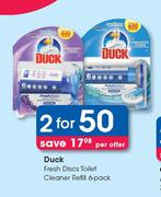 Duck Fresh Discs Toilet Cleaner Refill-2 x 6 Pack Per Offer