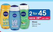Nivea Shower Gel-2 x 250ml Per Offer