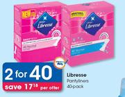Libresse Pantyliners- 2 x 40 Pack Per Offer