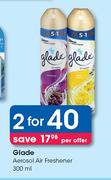 Glade Aerosol Air Freshener- 2 x 300ml Per Offer