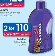 Satiskin Bubble Bath-2 x 2Litre Per Offer