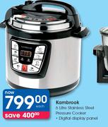 Kambrook 6 Litre Stainless Steel Pressure Cooker-Each