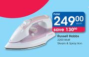 Russell Hobbs 2200 Watt Steam & Spray Iron-Each