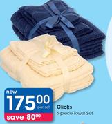 Clicks 6-Piece Towel Set-Per Set