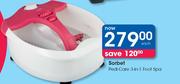 Sorbet Pedi-Care 3-In-1 Foot Spa-Each