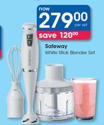 Safeway White Stick Blender Set-Per Set