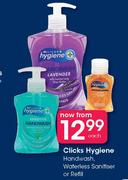 Clicks Hygiene Handwash, Waterless Sanitizer Or Refill-Each
