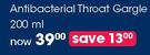 Cepacol Antibacterial Throat Gargle-200ml 