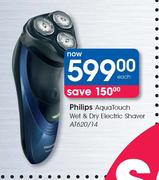 Philips AquaTouch Wet & Dry Electric Shaver AT620/14-Each