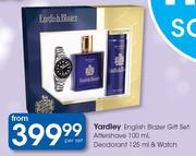 Yardley English Blazer Gift Set: Aftershave-100ml, Deodorant-125ml & Watch-Per Set