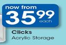Clicks Acrylic Storage-Each
