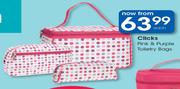Clicks Pink & Purple Toiletry Bags-Each