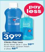 Clicks Pay Less Foam Bath Ocean Fresh-2Ltr Each