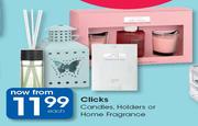 Clicks Candles, Holders Or Home Fragrance-Each
