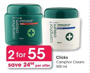 Clicks Camphor Cream-2 x 500ml