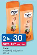 Clere Nourishing Body Lotion-2 x 400ml
