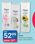 Dove Nourishing Secrets Body Lotions-400ml Each