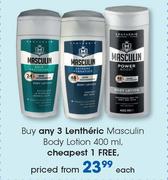 Lentheric Masculin Body Lotion-400ml Each