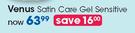 Venus Satin Care Gel Sensitive