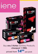 Kotex Sanitary Products-Per Pack