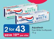 Aquafresh Pure White Toothpaste-2x75g Per Offer