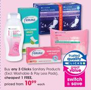Clicks Sanitary Products (Excl Washable & Pay Less Pads)-Each