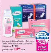 Clicks Sanitary Products (Excl. Washable & Pay Less Pads)-Each