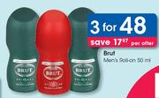 Brut Men's Roll On-3x50ml