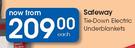 Safeway Tie-Down Electric Underblanket-Each
