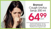 Broncol Cough Linctus Syrup-200ml Each