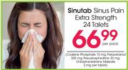 Sinutab Sinus Pain Extra Strength 24 Tablets-Per Pack