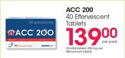 Acc 200 40 Effervescent Tablets-Per Pack