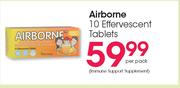 Airborne 10 Effervescent Tablets-Per Pack