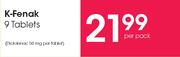 K-Fenak 9 Tablets-Per Pack