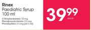 Rinex Paediatric Syrup-100ml Each