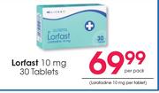 Lorfast 10 mg 30 Tablets-Per Pack