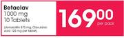 Betaclav 1000 mg 10 Tablets-Per Pack
