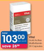 Vital Gold Active Multivitamin 30 Capsules-Per Pack