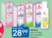 Natura Mom & Baby Homeopathic Products-Each