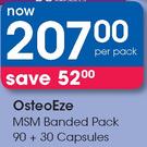 OsteoEze MSM Banded Pack 90 + 30 Capsules-Per Pack