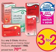 Clicks Alkaline Magnesium Or Cramp Relief Products-Each