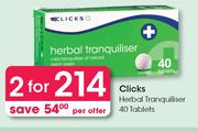 Clicks Herbal Tranquiliser 40 Tablets-For 2