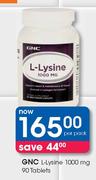 GNC L-Lysine 1000mg 90 Tablets-Per Pack
