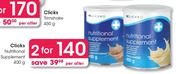 Clicks Nutritional Supplement-2 x 400g