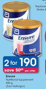 Ensure Nutritional Supplement (Excl.Nutrigor)-2 x 400g