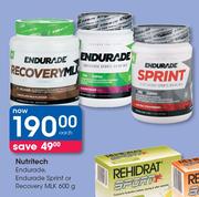 Nutritech Endurade, Endurade Sprint Or Recovery MLK-600g Each
