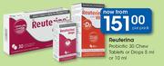 Reuterina Probiotic 30 Chew Tablets Or Drops-5ml Or 10ml Per Pack